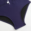 Maillot de bain une pièce bleu foncé à bretelles boutons années 1940