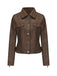 Veste de moto en cuir à fermeture éclair multiple années 1960