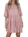 Robe babydoll paillettes et volants années 1960