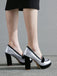 Chaussures à talons hauts à bout rond et colorblock