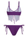Ensemble bikini à fines bretelles et lacets papillon années 1970