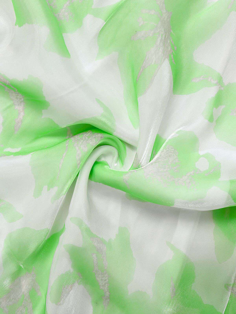 Robe organza fleur avec nœud à bretelles spaghetti années 1930