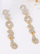 Boucles d'oreilles pendantes strass 2026 colorées pour le Nouvel An