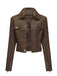 Veste de moto en cuir à fermeture éclair multiple années 1960