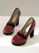 Chaussures à talons hauts à bout rond et colorblock