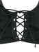 Ensemble bikini gothique en maille chauve-souris noire années 1980