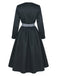 Robe noire à rayures Maria La Mélodie du bonheur des années 1950