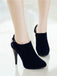 Escarpins vintage en velours uni bout pointu