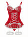 Ensemble de lingerie lacets et nœud en dentelle contrastée années 1970