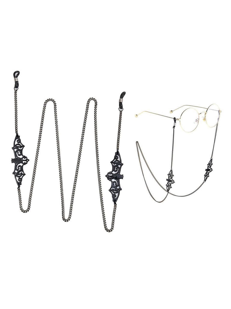 Chaîne de lunettes d'Halloween noire vintage