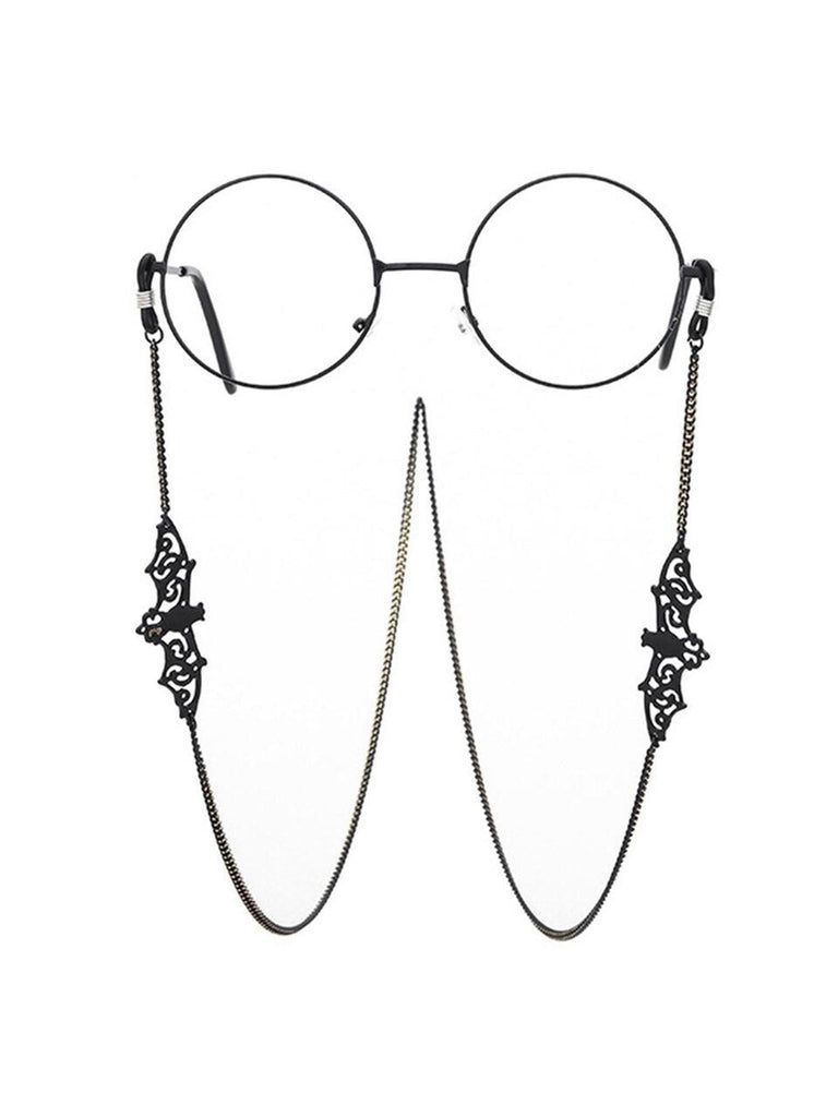 Chaîne de lunettes d'Halloween noire vintage