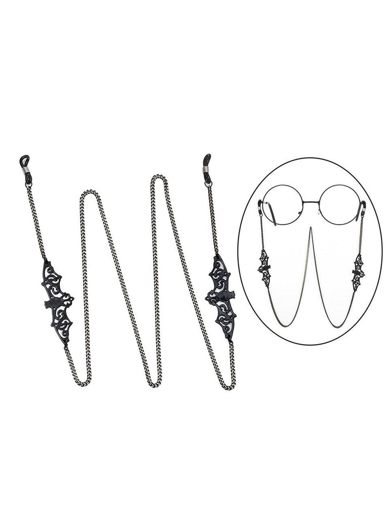Chaîne de lunettes d'Halloween noire vintage