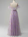 Robe Bleue fendue en tulle fleurs années 1970