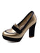 Chaussures à talons hauts à bout rond et colorblock