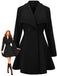 Manteau tailleur uni revers années 1940