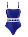 Bohème Florale Imprimé One-Pièce Maillot de Bain & Cache Maillot Années 1970 3