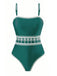 Bohème Florale Imprimé One-Pièce Maillot de Bain & Cache Maillot Années 1970 5