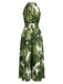 Robe Sans Manches Floral Tie-Dye Années 40