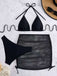 Bikini col halter unie et cache-maillot crochet 1940s