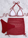 Bikini col halter unie et cache-maillot crochet 1940s