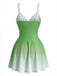 Robe de Bain Une Pièce Torsadée Dégradé Effet Miroir Années 1940 3