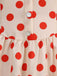 Robe Évasée à Pois Col à Revers Manches Courtes Années 1950 3