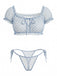 Épaules Dénudées à Pois Résille Lingerie Ensemble Années 1950 4