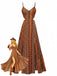 Robe Maxi à Bretelles Fines Style Boho Années 70