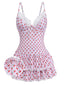 Maillot de Bain Une Pièce Imprimé Cerises Années 1940