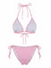Ensemble Bikini Triangle Halter Strass Années 80