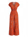 Bohème Florale Col en V Mancherons Jambes Larges Combinaison Années 1970 2