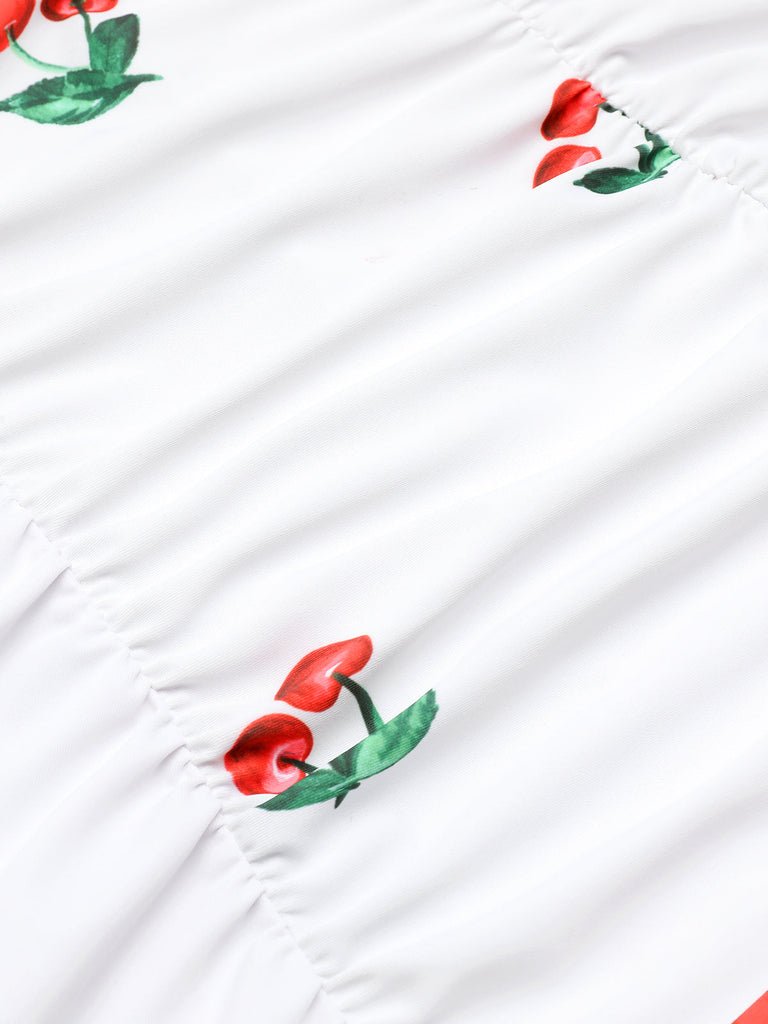Maillot de Bain Une Pièce cerise été rétro Chic