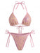 Bikini triangle sequins dos nu noué Y2K 2000s