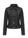 Veste de moto en cuir à fermeture éclair multiple années 1960