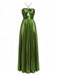 Robe plissée dorée à dos nu et col croisé années 1930