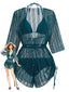 Bikini Uni Col Licou & Scintillant Cache-Maillot Années 1950