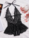 Lingerie dos nu dentelle jupe imprimée léopard années 1980