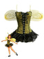 Ensemble de costume de cosplay d'abeille rayée jaune années 1960