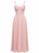 Robe de soirée plissée unie bretelles années 1930