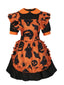 Robe à volants fantôme citrouille d'Halloween des années 1950