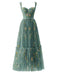 Robe en maille florale à lacets et baleines des années 1930
