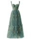 Robe en maille florale à lacets et baleines des années 1930