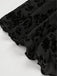 Robe noire en dentelle florale manches évasées des années 1950