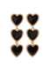 Boucles d'oreilles pendantes triple cœur pour la Saint-Valentin