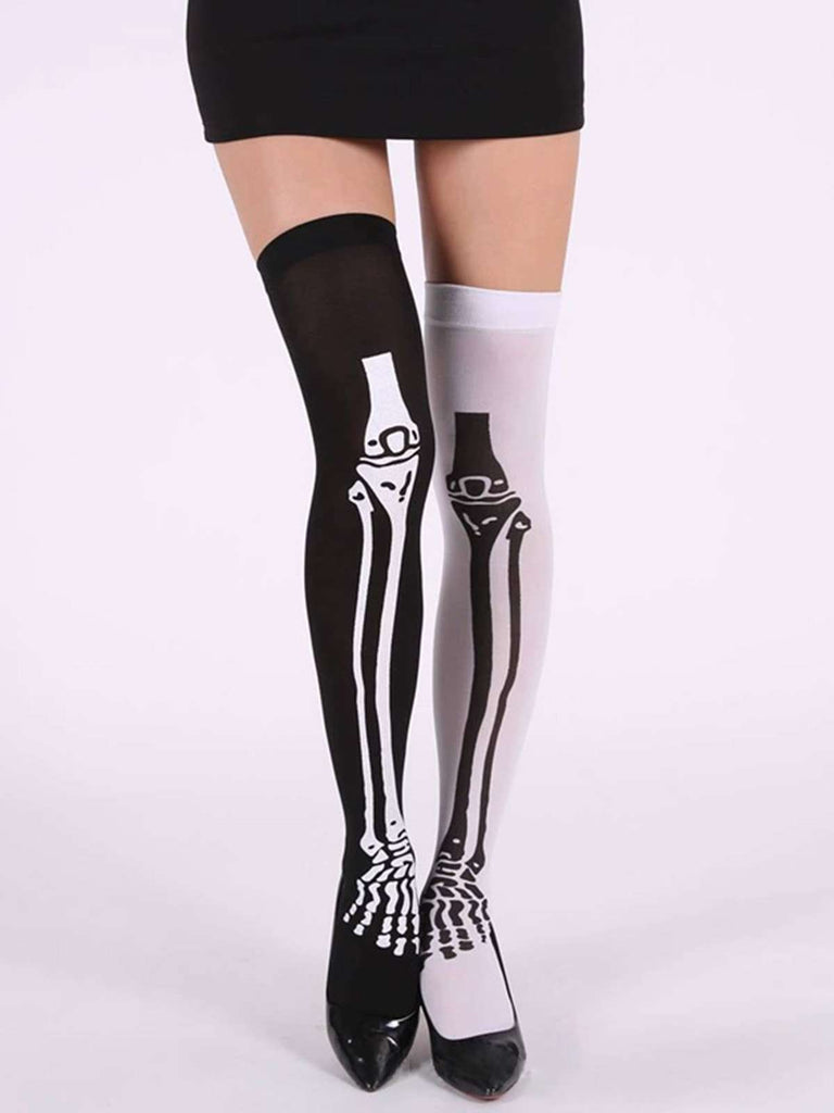 Bas gothiques avec motif sanglant Halloween