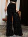 Pantalon disco sequins unis jambes larges années 70