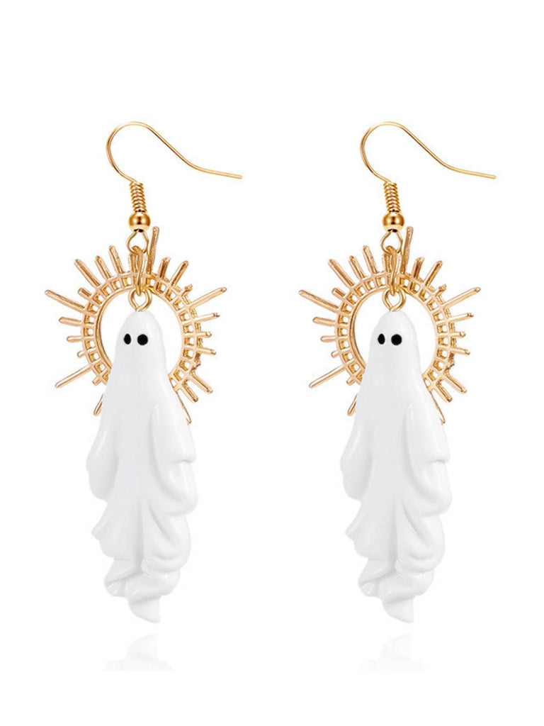 Boucles d'oreilles pendantes Halloween Éclat de soleil fantôme