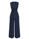 2PCS Ensemble Gilet Sans Manches Pantalon Ceinturé Années 1960