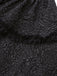 Robe noire à lacets en patchwork de dentelle texturée gothique des années 1980