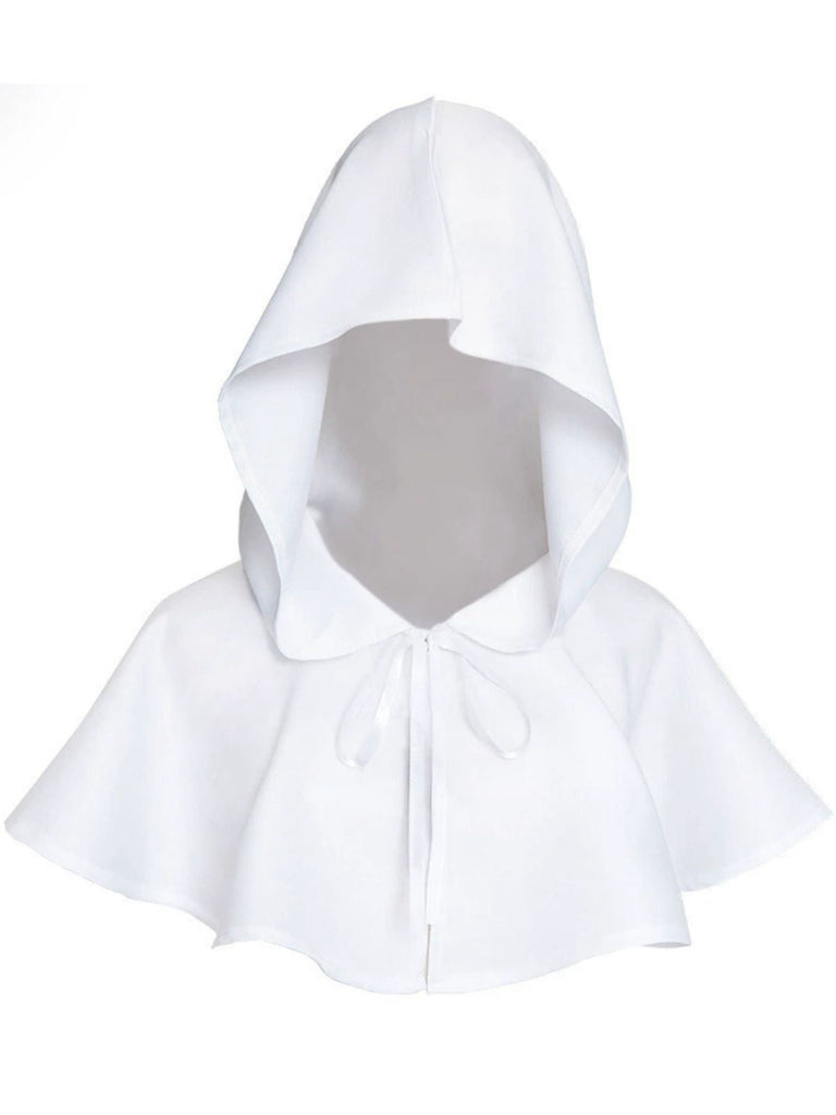 Cape à capuche vintage unie pour Halloween